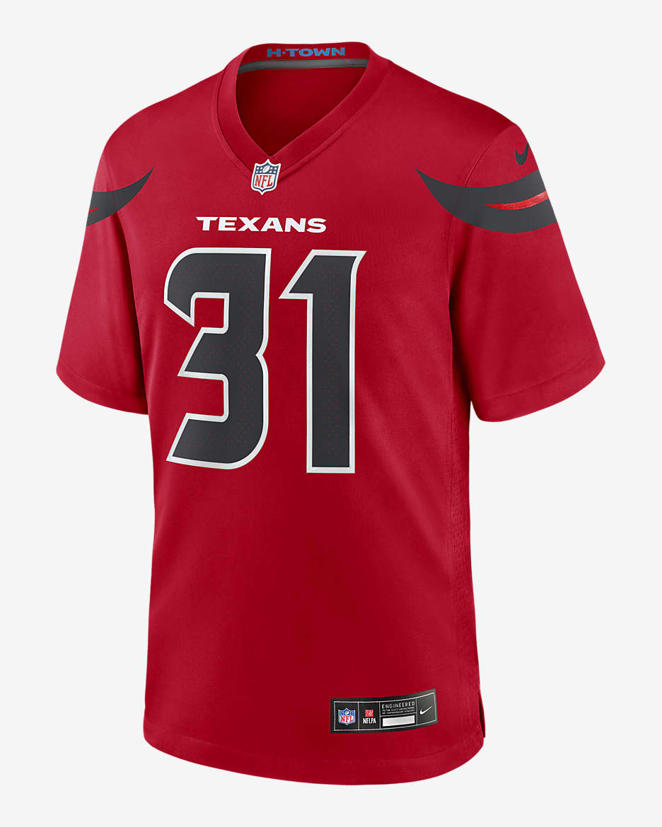 Jersey de futbol americano Nike de la NFL Game para hombre Dameon Pierce Houston Texans. Nike